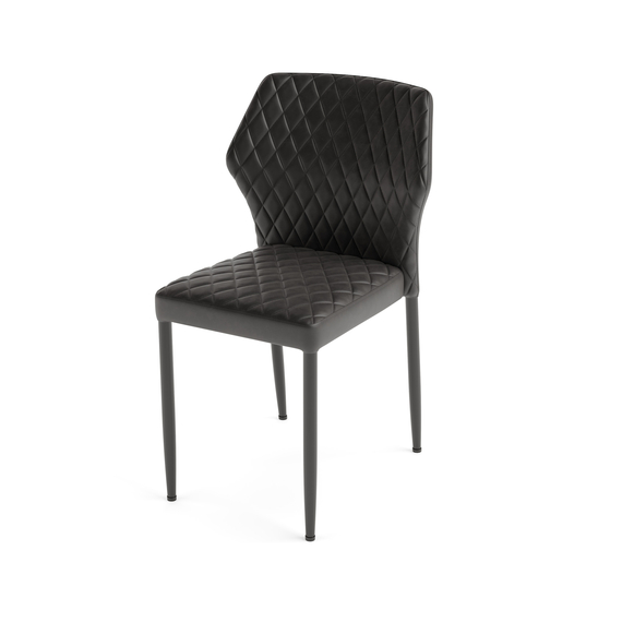 52003-louis-chair-black-hr-1.jpg Feros Louis – Stapelstuhl Kunstleder, Schwarz – Bild 1
