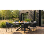 Barths Torino - Ausziehbarer Tisch 180/220x100 cm, Anthrazit – Bild 7