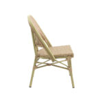 Feros Paris – Stapelbarer Bistrostuhl Rattan, Bambus/Natur – Bild 3
