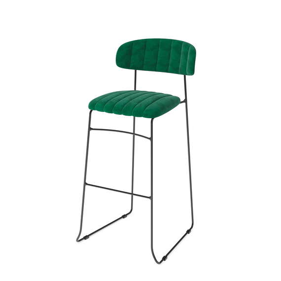 53103-mundo-barchair-green-1_hr.jpg Feros Mundo – Stapel-Barstuhl Velours gepolstert, Grün – Bild 1