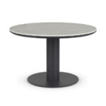 Barths Porto - Runder Dining Tisch Ø 130 cm, Anthrazit