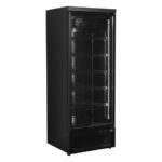 Tefcold Glastürgefrierschrank Atom Maxi F1DBB, Schwarz RAL9005, EEK C
