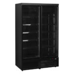 Tefcold Glastürgefrierschrank Atom Maxi F2DBB, Schwarz RAL9005, EEK D