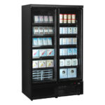 Tefcold Glastürgefrierschrank Atom Maxi F2DBB, Schwarz RAL9005, EEK D – Bild 2
