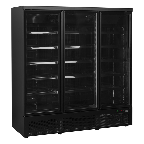 53982-Atom-Maxi-F3DBB.jpg Tefcold Glastürgefrierschrank Atom Maxi F3DBB, Schwarz RAL9005, EEK D – Bild 1
