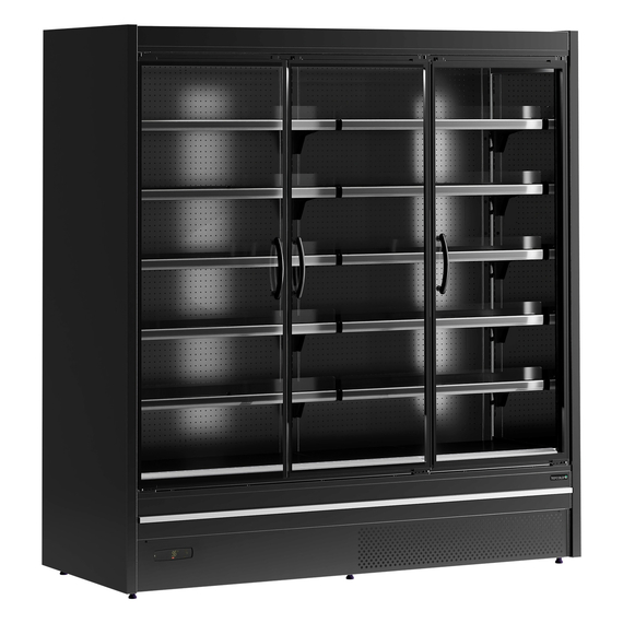 55397-MDCA1875HB.jpg Tefcold Supermarkt-Multideck-Kühlschrank MDCA1875HB, Schwarz RAL9005, EEK B – Bild 1