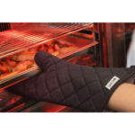 Hendi Ofenhandschuhe – 2 Stück, Baumwolle mit feuerfester Beschichtung, Schwarz, 2 Stk., (L)380mm – Bild 2