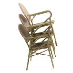 Feros Tango – Stapelbarer Bistrostuhl Rattan, Bambus/Natur – Bild 6
