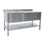 SARO Spültisch 2 Becken, links - B 1400 x T 600