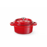 Hendi Emaillierter Gusseisentopf, 0,27L, Rot, 130x100x(H)48mm
