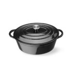 Hendi Emaillierter Gusseisentopf, 6,88L, Schwarz, 405x255x(H)134mm – Bild 4