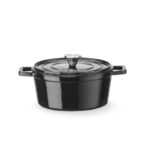 Hendi Emaillierter Gusseisentopf, 3,7L, Schwarz, 317x240x(H)105mm