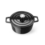 Hendi Emaillierter Gusseisentopf, 3,7L, Schwarz, 317x240x(H)105mm – Bild 3