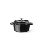 Hendi Emaillierter Gusseisentopf, 0,27L, Schwarz, 130x100x(H)48mm – Bild 2
