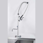 Geschirrbrause mit Mischbatterie, Zweiloch-Wandmontage, mit Wasserhahn, zwei Mischventile – Bild 2