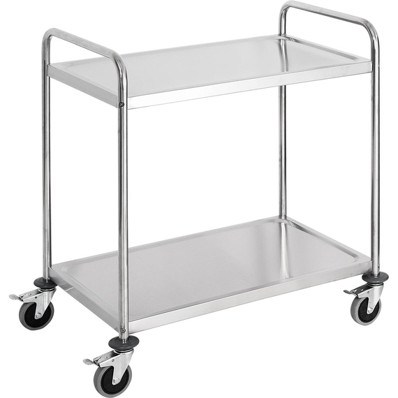 661020V01_MAIN_PRODUCT_PHOTO_tREfpPbs64hQ.jpg Stalgast Edelstahl Servierwagen, mit zwei Borden, 845 x 525 x 940 mm (BxTxH) – Bild 1