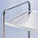 Stalgast Servierwagen aus Edelstahl, mit zwei Borden, 860 x 540 x 940 mm (BxTxH) – Bild 5