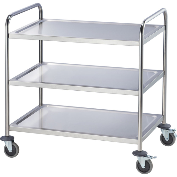 661033V01_MAIN_PRODUCT_PHOTO_sT0dYBpjNnDQ.jpg Stalgast Servierwagen aus Edelstahl, mit drei Borden, 860 x 540 x 920 mm (BxTxH) – Bild 1