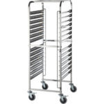 Stalgast Tablettwagen aus Edelstahl, passend für 14 x GN 2/1, 590 x 670 x 1735 mm (BxTxH)