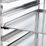 Stalgast Tablettwagen aus Edelstahl, passend für 16 x Tablett 600 x 400 mm, 470 x 620 x 1735 mm (BxTxH) – Bild 4