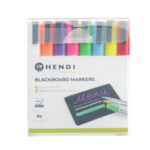 Hendi Kreidemarker 3 mm, Marker 1x weiß, 1x rot, 1x blau, 1x grün, 1x gelb, 1x violett, 1x orange und 1x pink
