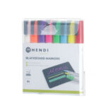 Hendi Kreidemarker 3 mm, Marker 1x weiß, 1x rot, 1x blau, 1x grün, 1x gelb, 1x violett, 1x orange und 1x pink – Bild 2