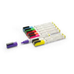 Hendi Kreidemarker 3 mm, Marker 1x weiß, 1x rot, 1x blau, 1x grün, 1x gelb, 1x violett, 1x orange und 1x pink – Bild 4