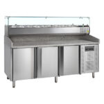 Tefcold Pizzatisch inkl. Kühlaufsatz PT1300 + GVC38-200, SS 201 / SS 304, EEK C