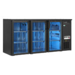 Serrco by Tefcold High-End-Backbar-Kühlschränke SCL-222GMU+, Anthrazit RAL 7021, EEK C