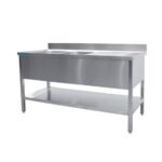 SARO Spültisch 2 Becken, links - B 1400 x T 700