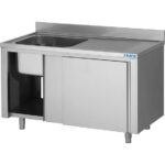 SARO Spülschrank mit Schiebetüren 2000 2 Becken rechts