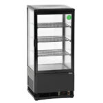 Bartscher Mini-Kühlvitrine 78L, schwarz – Bild 7