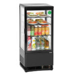 Bartscher Mini-Kühlvitrine 78L, schwarz