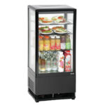 Bartscher Mini-Kühlvitrine 78L, schwarz – Bild 2