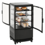 Bartscher Mini-Kühlvitrine 64L2T schwarz