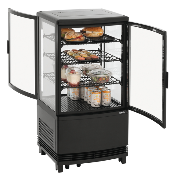 700358GV1_2.jpg Bartscher Mini-Kühlvitrine 64L2T schwarz – Bild 1