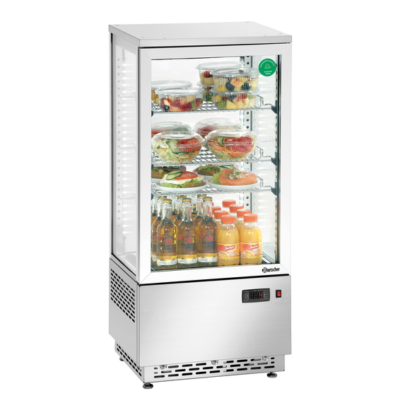 700478G_1.jpg Bartscher Mini-Kühlvitrine 78L, Edelstahl – Bild 1