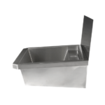 Combisteel Edelstahl Waschbecken 1 Ablasshahn 600mm Ablaufstopfen Und Schutzwand Inklusive, Exklusiv Hahn – Bild 3