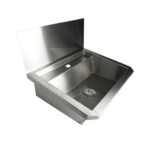 Combisteel Edelstahl Waschbecken 1 Ablasshahn 600mm Ablaufstopfen Und Schutzwand Inklusive, Exklusiv Hahn – Bild 6