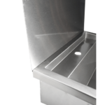 Combisteel Edelstahl Waschbecken 1 Ablasshahn 600mm Ablaufstopfen Und Schutzwand Inklusive, Exklusiv Hahn – Bild 7