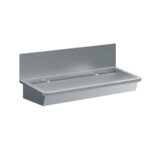 Combisteel Edelstahl Waschbecken 2 Ablasshahne 1200mm Ablaufstopfen Und Schutzwand Inklusive, Exklusiv Hahne