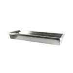 Combisteel Edelstahl Waschbecken 2 Ablasshahne 1200mm Ablaufstopfen Und Schutzwand Inklusive, Exklusiv Hahne – Bild 4