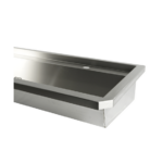 Combisteel Edelstahl Waschbecken 2 Ablasshahne 1200mm Ablaufstopfen Und Schutzwand Inklusive, Exklusiv Hahne – Bild 5