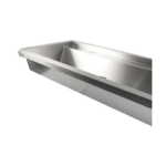 Combisteel Edelstahl Waschbecken 2 Ablasshahne 1200mm Ablaufstopfen Und Schutzwand Inklusive, Exklusiv Hahne – Bild 6