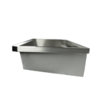 Combisteel Edelstahl Waschbecken 2 Ablasshahne 1200mm Ablaufstopfen Und Schutzwand Inklusive, Exklusiv Hahne – Bild 8