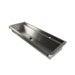 Combisteel Edelstahl Waschbecken 2 Ablasshahne 1200mm Ablaufstopfen Und Schutzwand Inklusive, Exklusiv Hahne – Bild 9