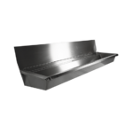 Combisteel Edelstahl Waschbecken 3 Ablasshahne 1800mm Ablaufstopfen Und Schutzwand Inklusive, Exklusiv Hahne – Bild 3