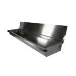 Combisteel Edelstahl Waschbecken 3 Ablasshahne 1800mm Ablaufstopfen Und Schutzwand Inklusive, Exklusiv Hahne – Bild 4