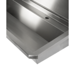 Combisteel Edelstahl Waschbecken 5 Ablasshahne 3000mm Ablaufstopfen Und Schutzwand Inklusive, Exklusiv Hahne – Bild 2