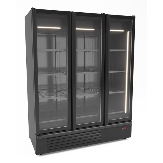 7072_1120.jpg Combisteel Kühlschrank 3 Glastüren Schwarz 1555L – Bild 1
